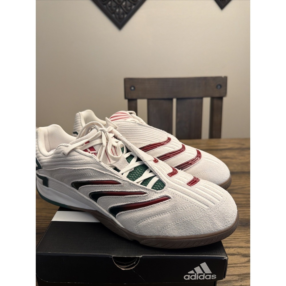 Adidas PREDATOR SALA SHOES in White/Collegiate Green/Cloud White Men Sz 12 …X2
